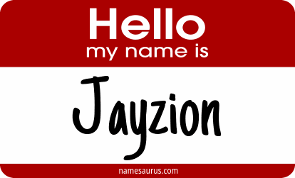 Hello my name is Jayzion png download