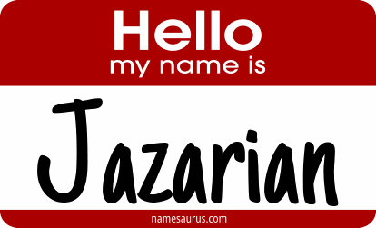 Hello my name is Jazarian png download