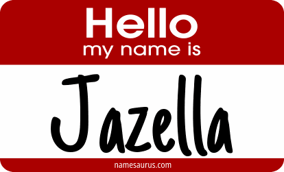 Hello my name is Jazella png download