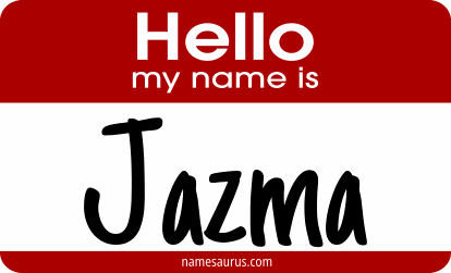 Hello my name is Jazma png download