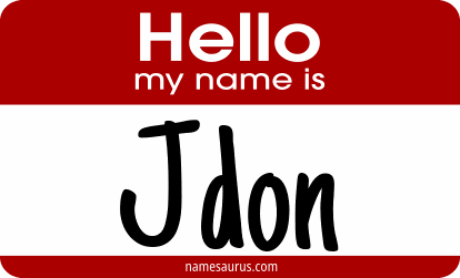 Hello my name is Jdon png download
