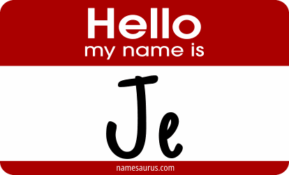 Hello my name is Je png download