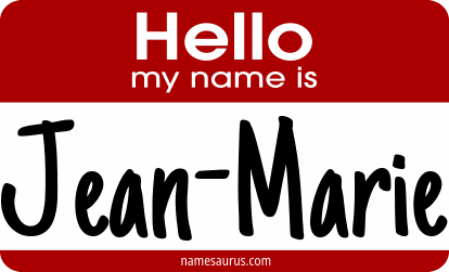 Hello my name is Jean-Marie png download