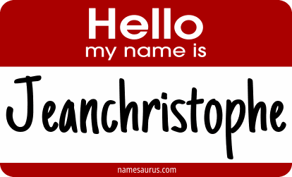 Hello my name is Jeanchristophe png download