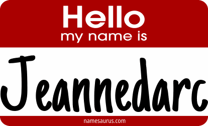 Hello my name is Jeannedarc png download