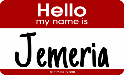 Hello my name is Jemeria png download