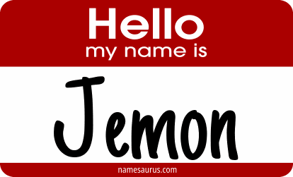 Hello my name is Jemon png download