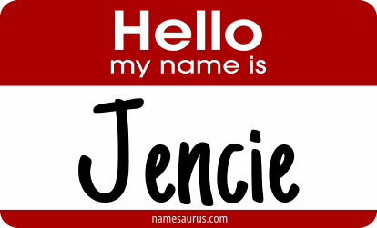 Hello my name is Jencie png download