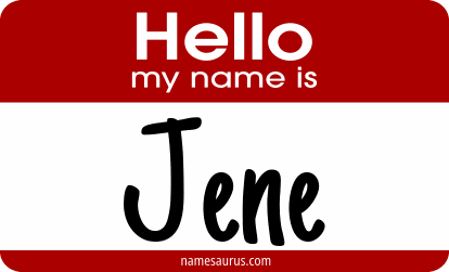 Hello my name is Jene png download