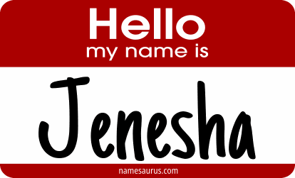 Hello my name is Jenesha png download