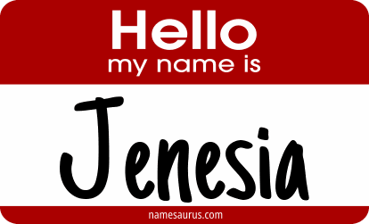 Hello my name is Jenesia png download