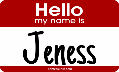 Hello my name is Jeness png download