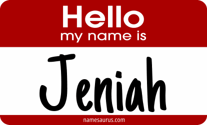 Hello my name is Jeniah png download