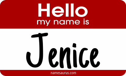 Hello my name is Jenice png download
