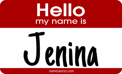 Hello my name is Jenina png download