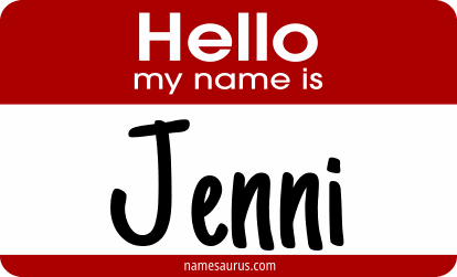 Hello my name is Jenni png download