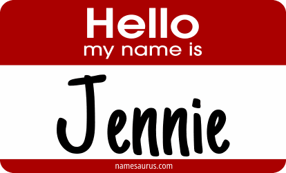 Hello my name is Jennie png download