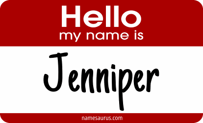 Hello my name is Jenniper png download