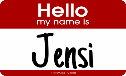 Hello my name is Jensi png download
