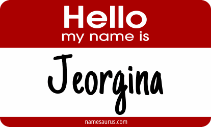 Hello my name is Jeorgina png download