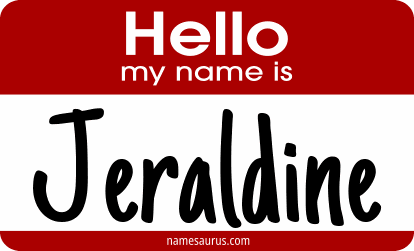 Hello my name is Jeraldine png download