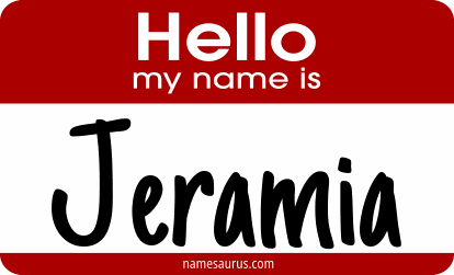 Hello my name is Jeramia png download