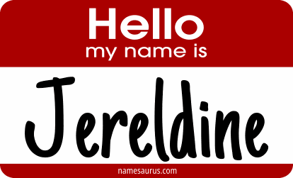 Hello my name is Jereldine png download