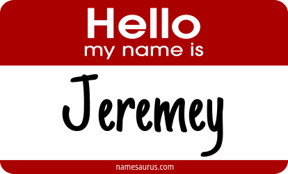 Hello my name is Jeremey png download