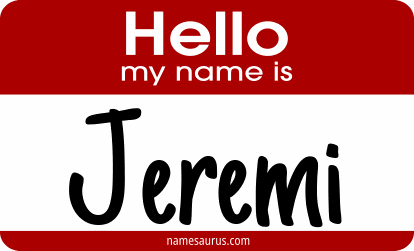 Hello my name is Jeremi png download