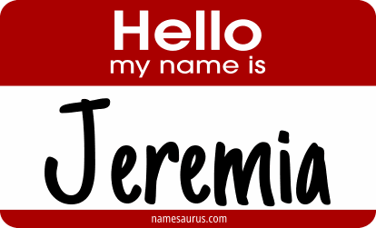 Hello my name is Jeremia png download