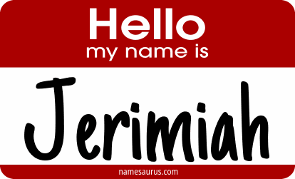 Hello my name is Jerimiah png download