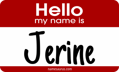 Hello my name is Jerine png download