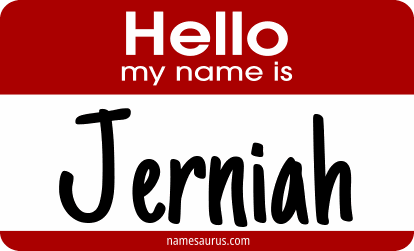 Hello my name is Jerniah png download