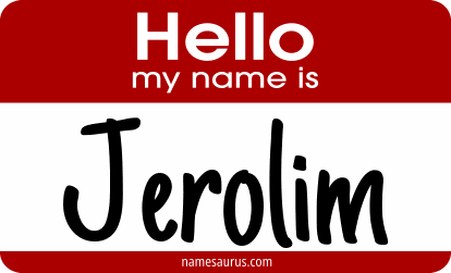 Hello my name is Jerolim png download