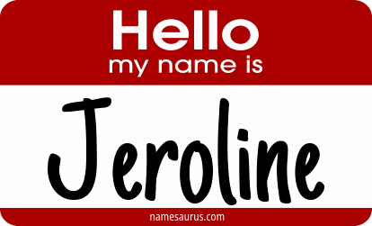 Hello my name is Jeroline png download