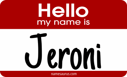 Hello my name is Jeroni png download