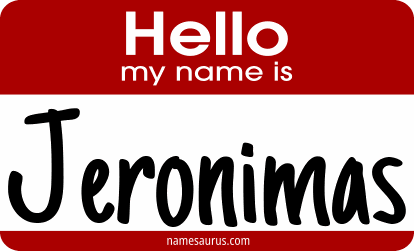 Hello my name is Jeronimas png download