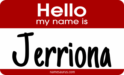 Hello my name is Jerriona png download
