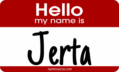 Hello my name is Jerta png download