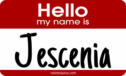 Hello my name is Jescenia png download