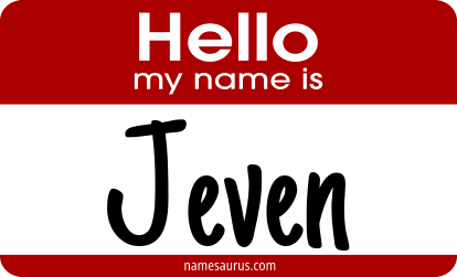 Hello my name is Jeven png download