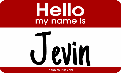 Hello my name is Jevin png download