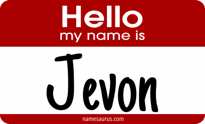 Hello my name is Jevon png download