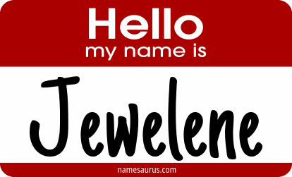 Hello my name is Jewelene png download