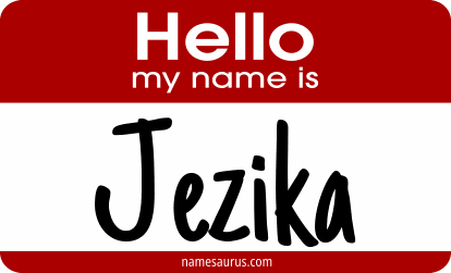 Hello my name is Jezika png download