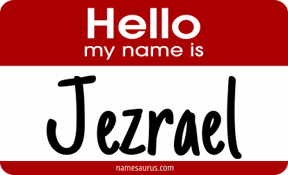 Hello my name is Jezrael png download