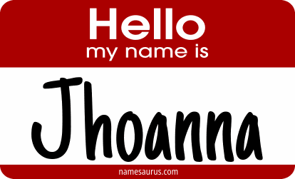 Hello my name is Jhoanna png download