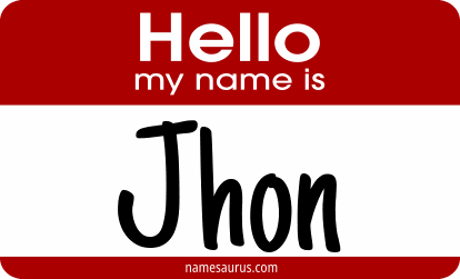 Hello my name is Jhon png download