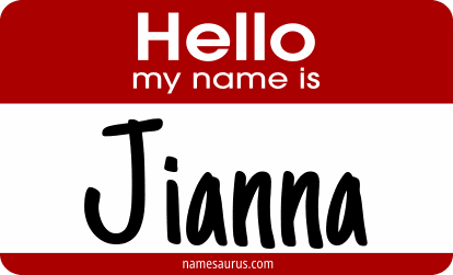 Hello my name is Jianna png download