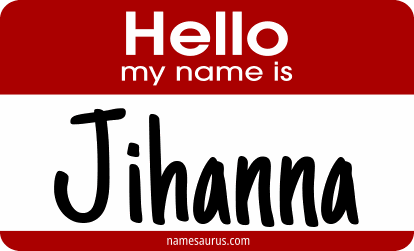 Hello my name is Jihanna png download
